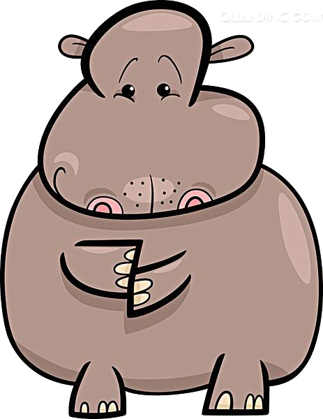 Hippopotamus Cartoon Illustration - Hippopotamus Cartoon Illustration (463x600)