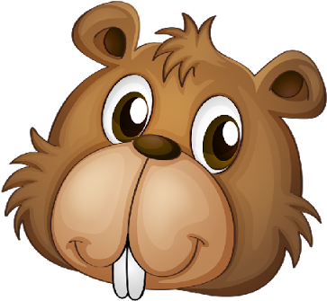 Cool Pictures Of Cute Elephants Cartoon Beaver Head - Cartoon Beaver Face Png (400x400)
