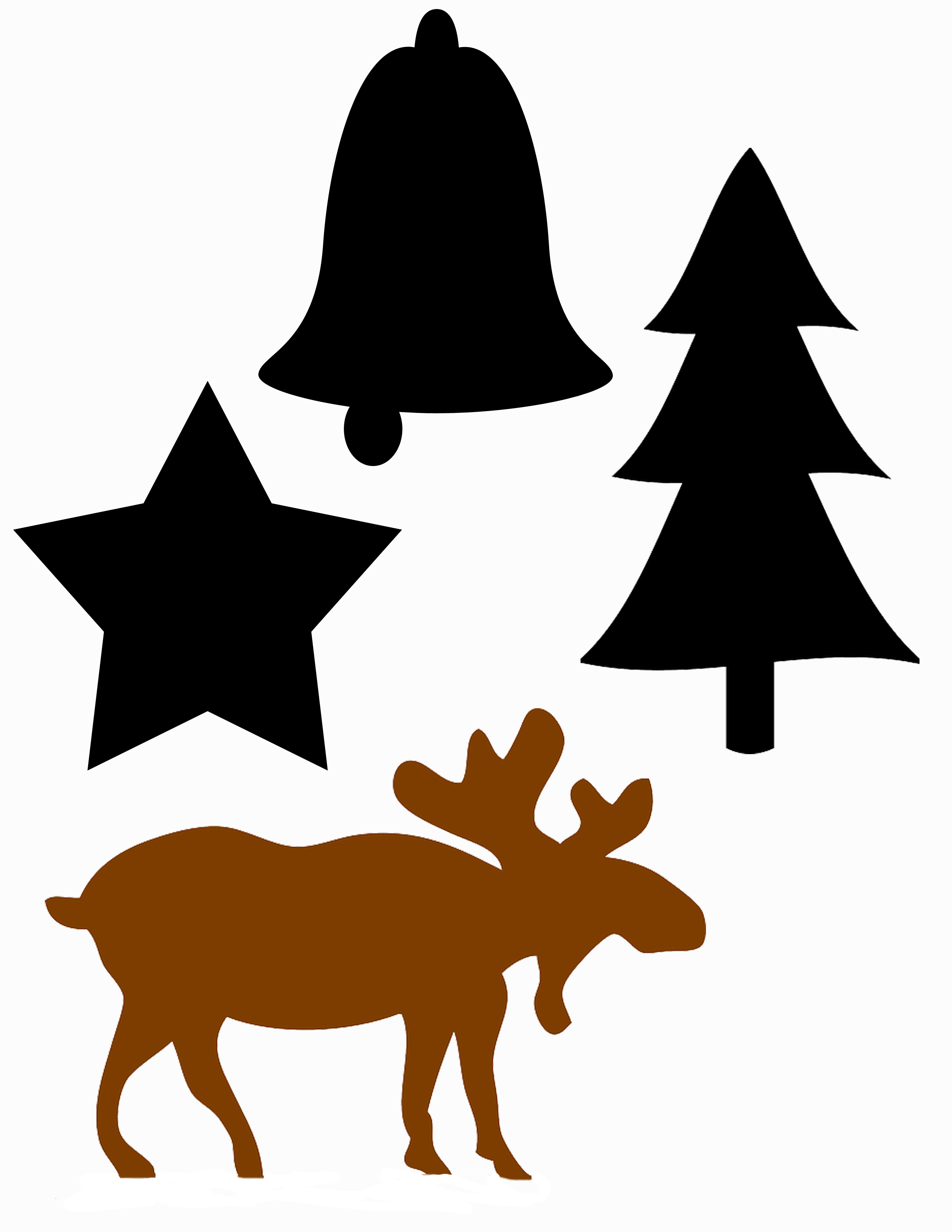 Make Your Own Plaid Ornaments With This Simple Tutorial - Moose Clip Art (2550x3300)
