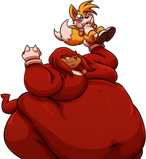 Maybe Not Flexing, But He's Certainly Good At Dead - Fat Knuckles The Echidna (540x554)