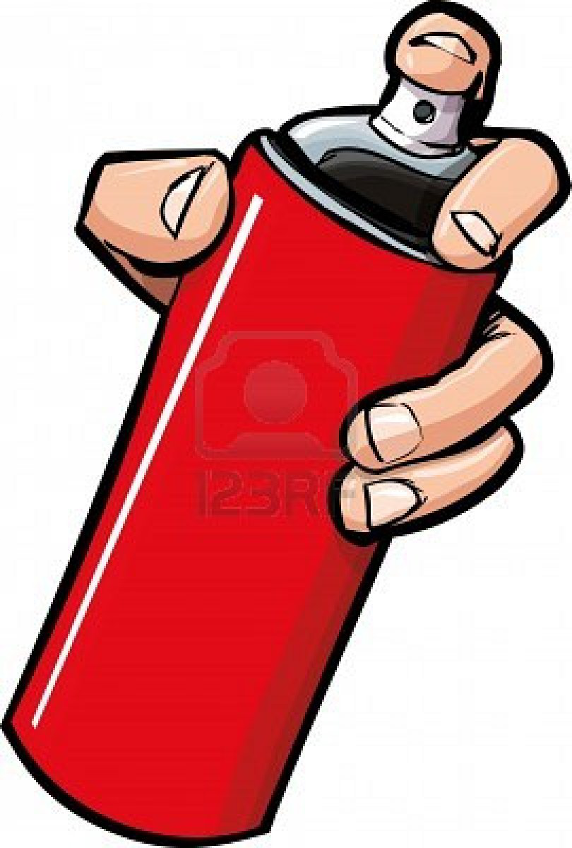 Como Desentupir Lata De Spray - Cartoon Spray Paint Cans (810x1200)