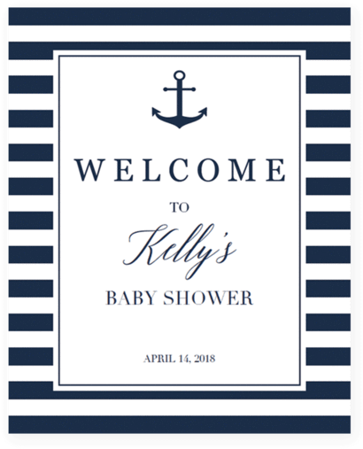 Nautical Baby Shower Welcome Sign Printable - Message In A Bottle Baby Shower Template (480x600)