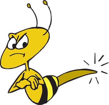 Bees, Angry, Insect, Yellow, Black - Angry Bees Animated Gif (353x340)