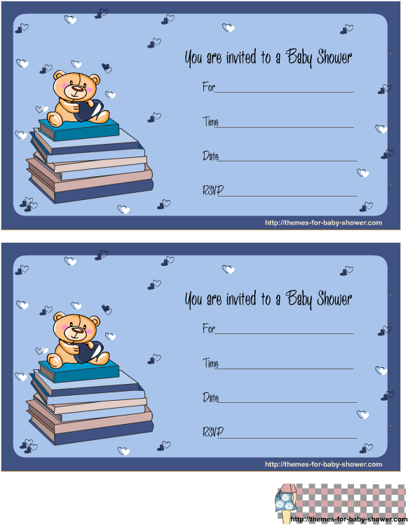 Book Baby Shower Invitations 5 - Architectural Rendering (612x792)