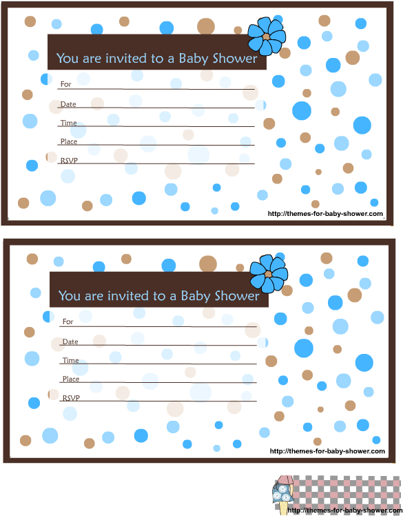Boy Baby Shower Invitations 4 - Baby Boy Invitations Free Pokadot (612x792)