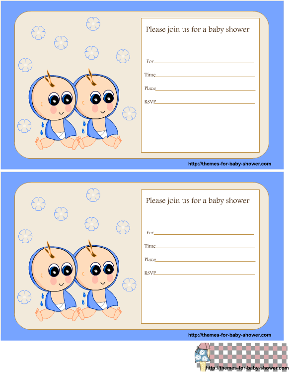 twin boy baby shower invitations free