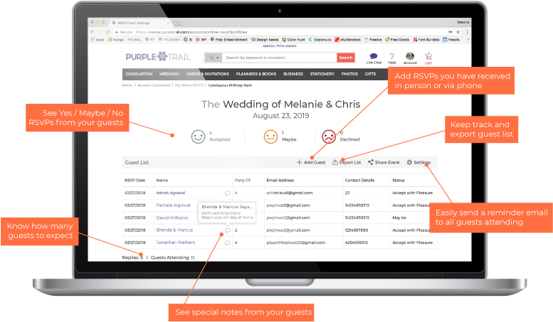 Baby Shower Rsvp Website - Web Page (806x468)