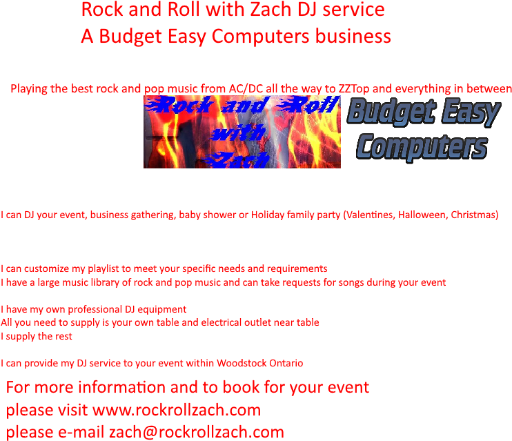 Welcome To The Rock And Roll With Zach Dj Service Website - Baby Shower (800x665)