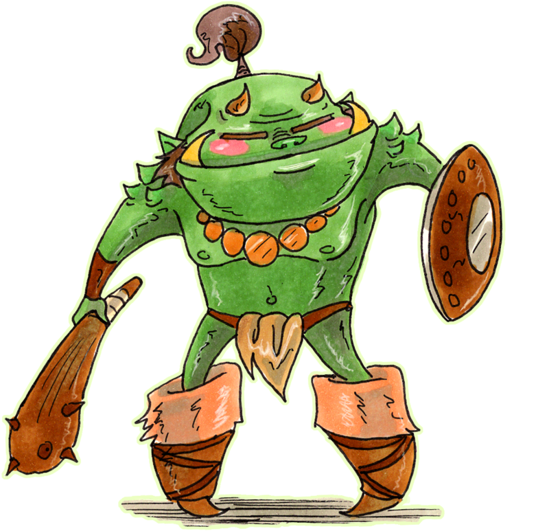 Orc Clipart Cute - Cute Orc (900x849)