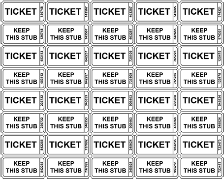 Printable Raffle Tickets Template - Numbered Raffle Tickets Template (500x386)