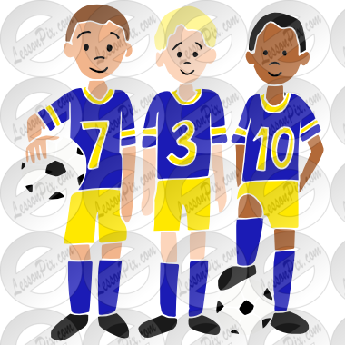 Soccer Team Stencil - Football Team (380x380)