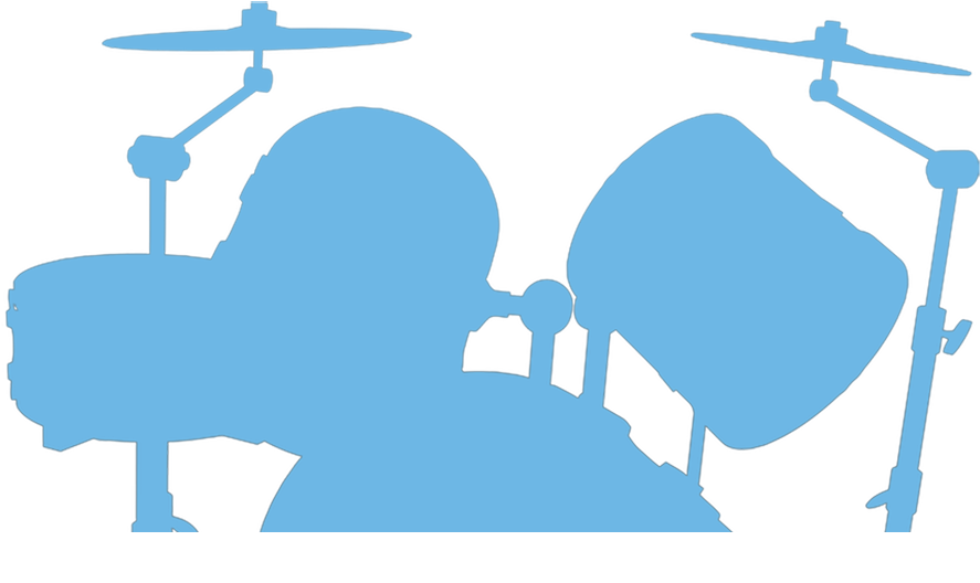 Central Coast Drum Academy Official Logo Central Coast - Drum Set Silhouette Png (1450x537)