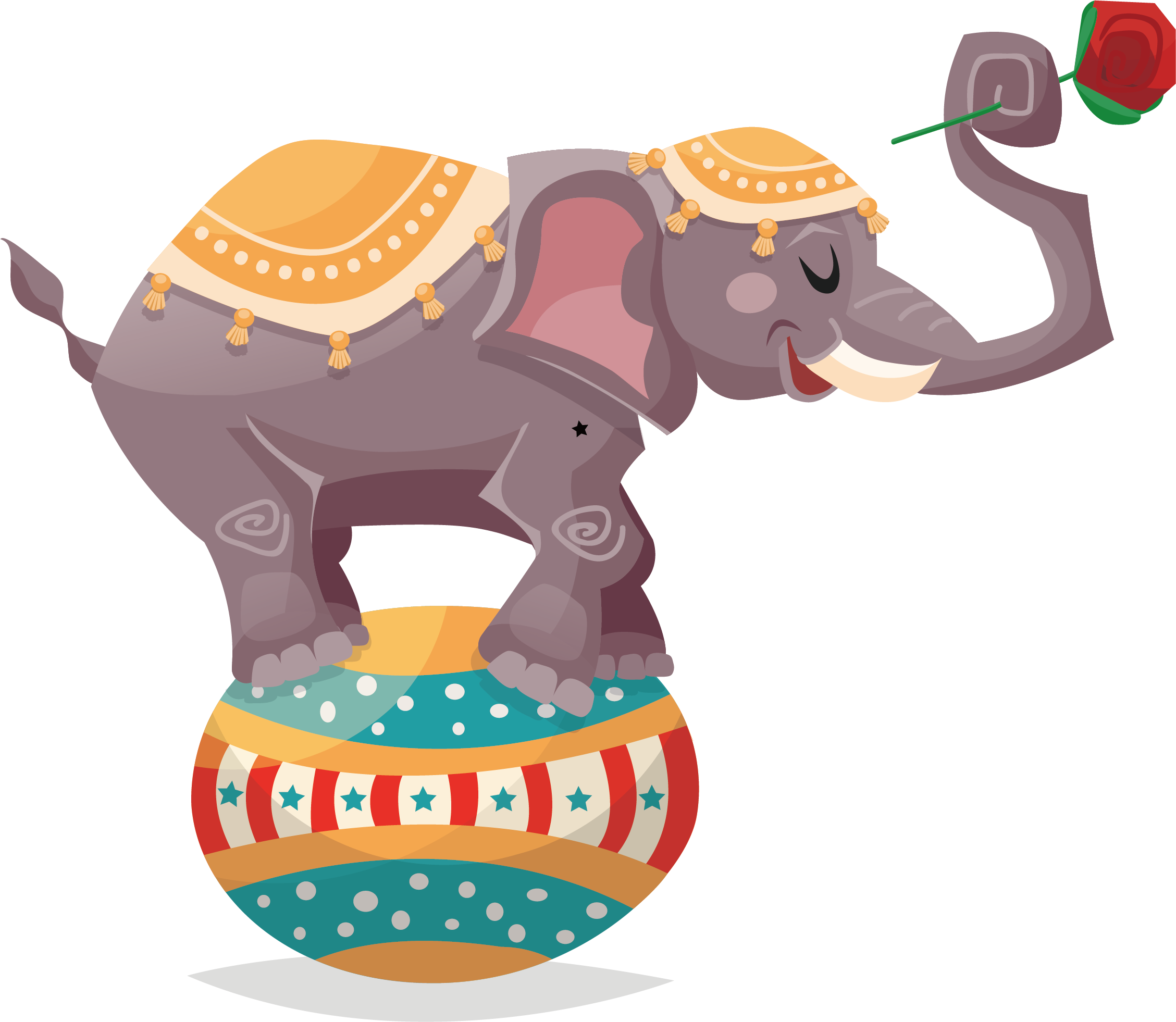 Circus Elephant Illustration - Circus Elephant Illustration (2257x1962)
