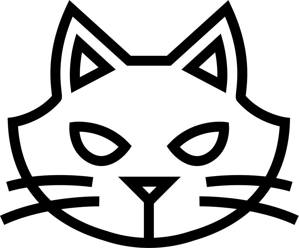 Halloween Cat Face Outline Comments - Cat Face Outline (981x814)