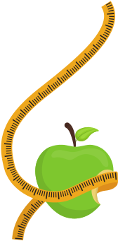 Apple With Ruler - Granny Smith (550x550)