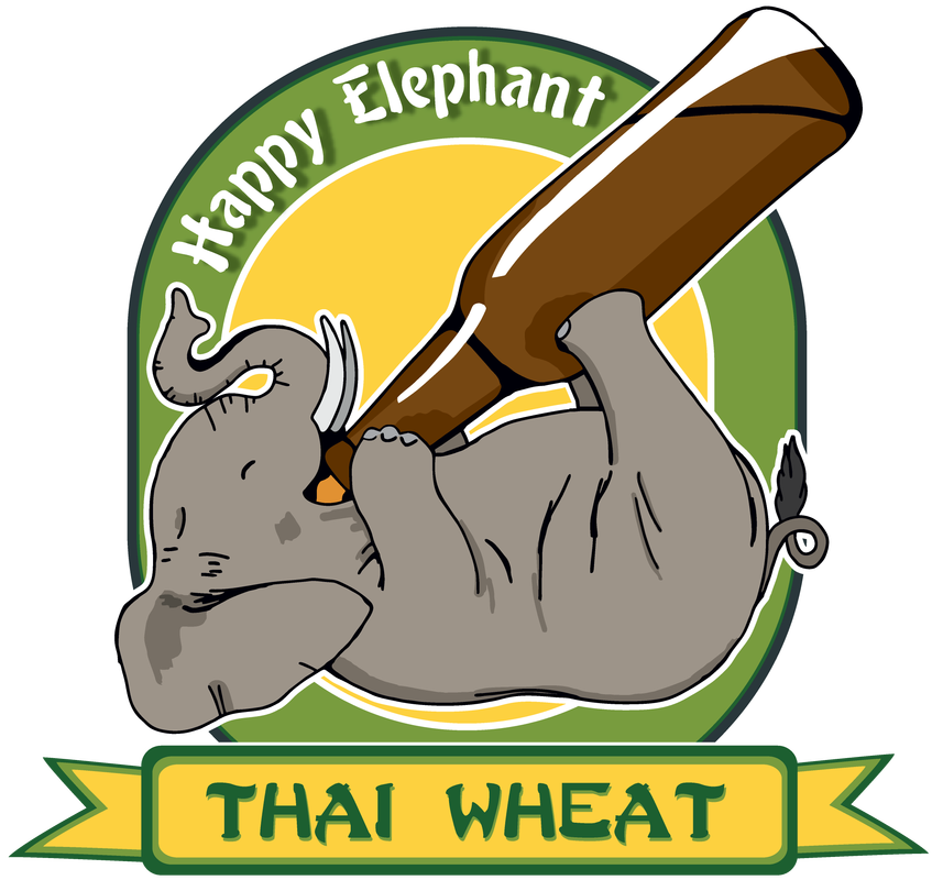 Thai Wheat Beer - Cartoon Elephant Beer (847x800)
