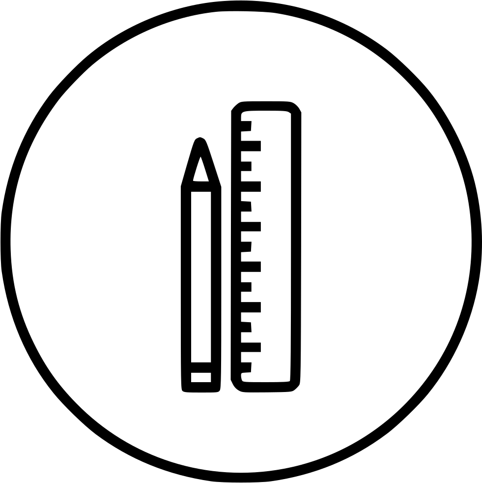 Pen Pencile Tool Sketch Scale Ruler Measure Comments - Scale Ruler (981x982)