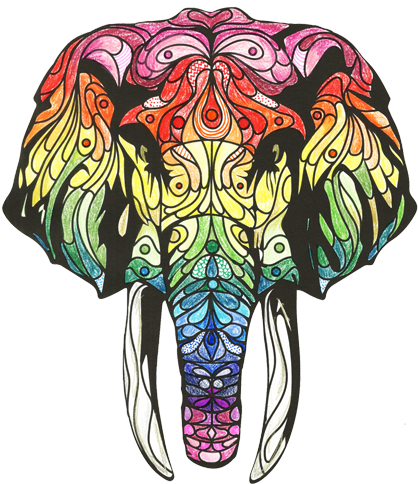 Crayola Color Escapes Coloring Pages & Pencil Kit Geometric - Kaleidoscope Coloring Magnificent Creatures Colored (426x491)