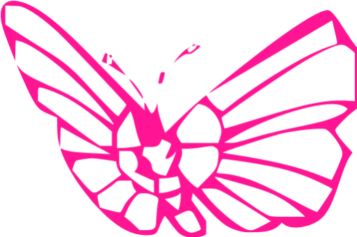 Deep Pink Butterfly 2 Icon - Graffiti (512x512)