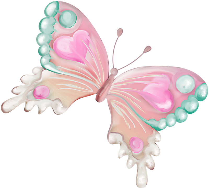 Butterfly Watercolor Painting Clip Art - Pastel Butterfly Clip Art (800x723)
