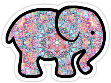 "elephant" Stickers By Sophh-sophh - Five Elephants In The Bathtub (375x360)