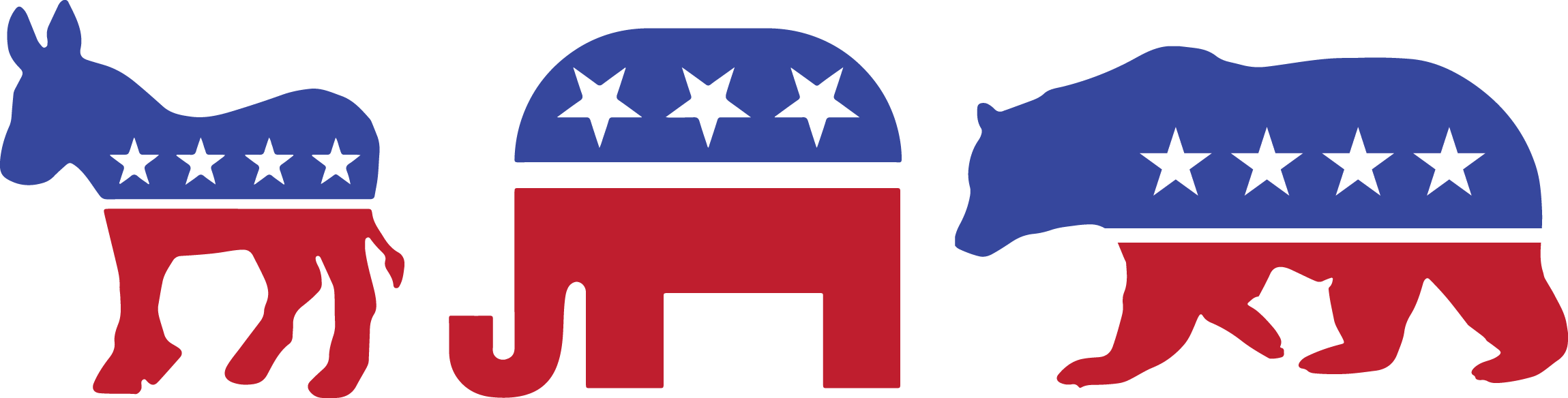 United States Us Presidential Election 2016 Democratic - Symbols For Political Parties (2299x584)