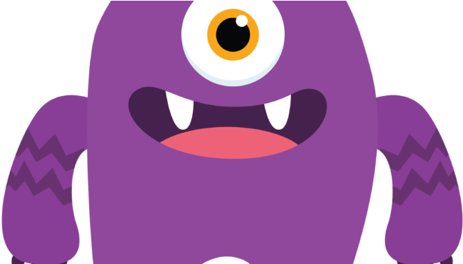 See Here Cute Monster Clipart Black And White Hd Images - Monster Clipart (678x381)