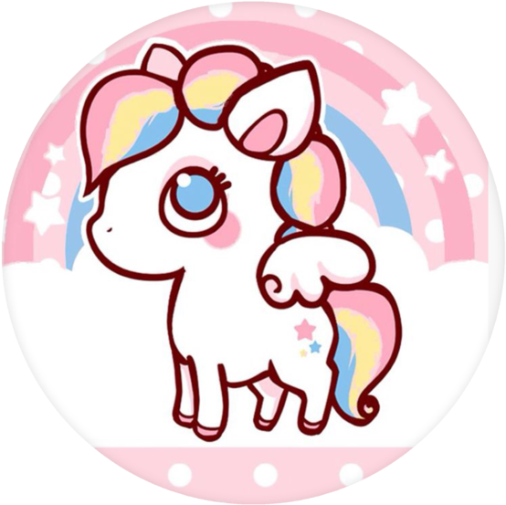 Unicorn Pop Grip - Notebook Journal : Baby Unicorn: Pocket Notebook Journal (580x580)