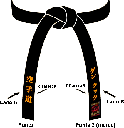 Bordado De Cinturón De Artes Marciales Todos Los Precios - Embroidered Black Belt (422x433)