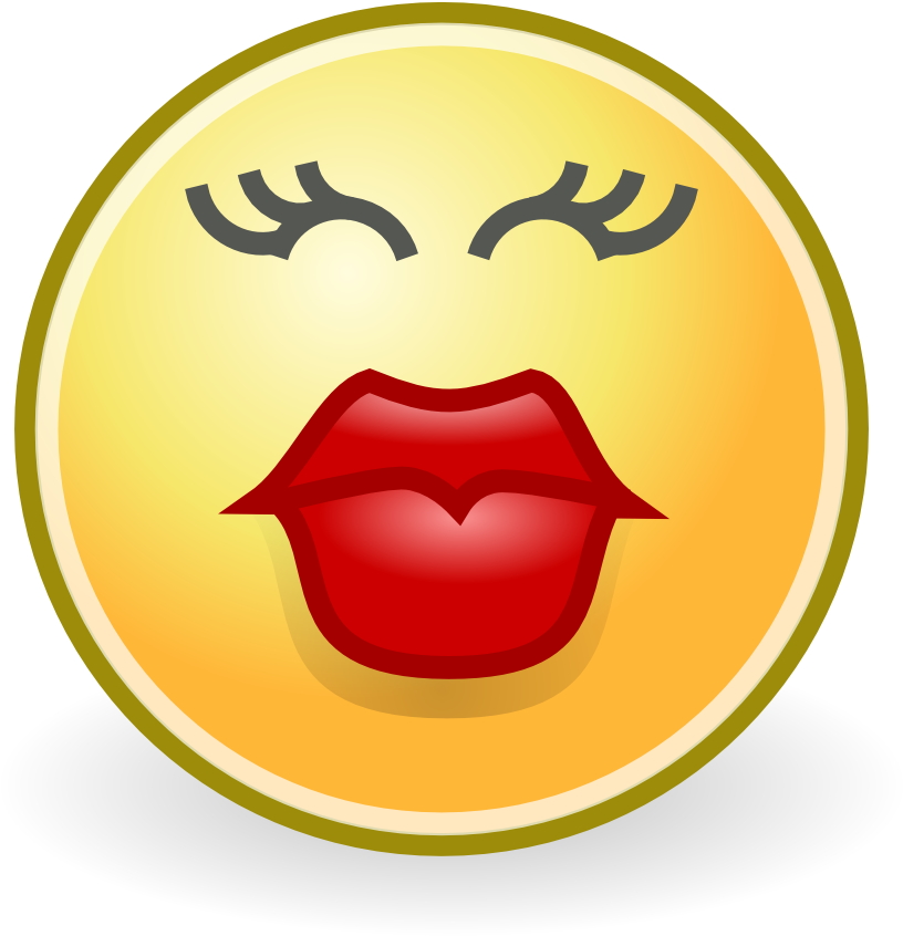 Face Kiss 999px 162 - Smiley Face Kiss (999x999)