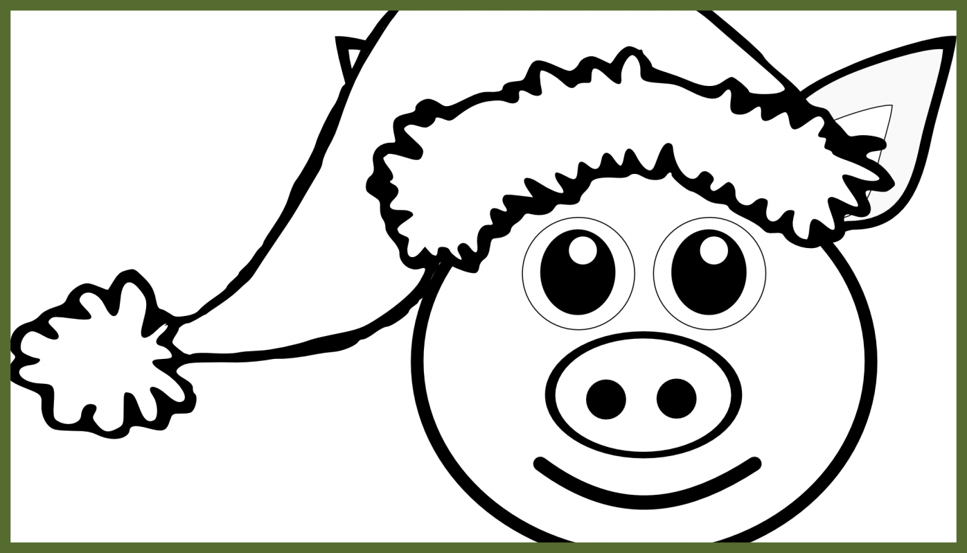 Inspiring Simple Pig Drawing At Get For Personal Use - Penguin Santa Yard Sign (1396x798)