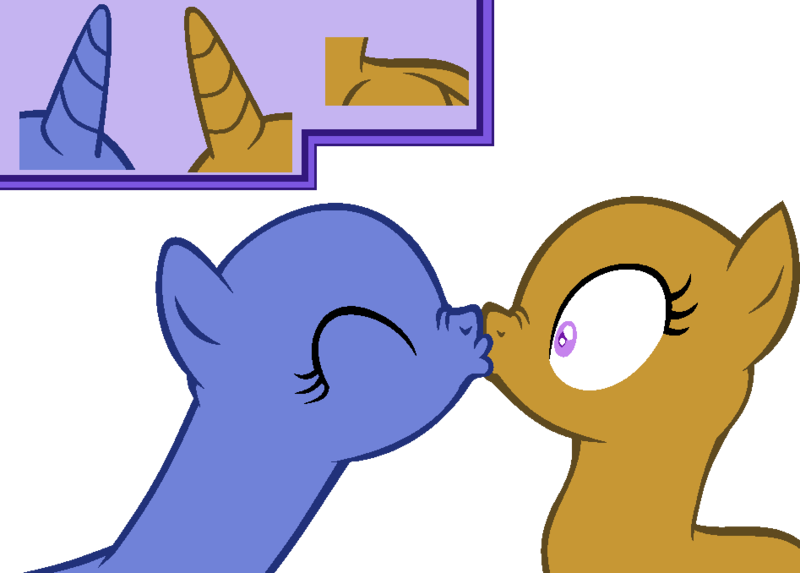 Kissy Kissy Base By Storyofmybases - Mlp Kissy Face Base (800x573)