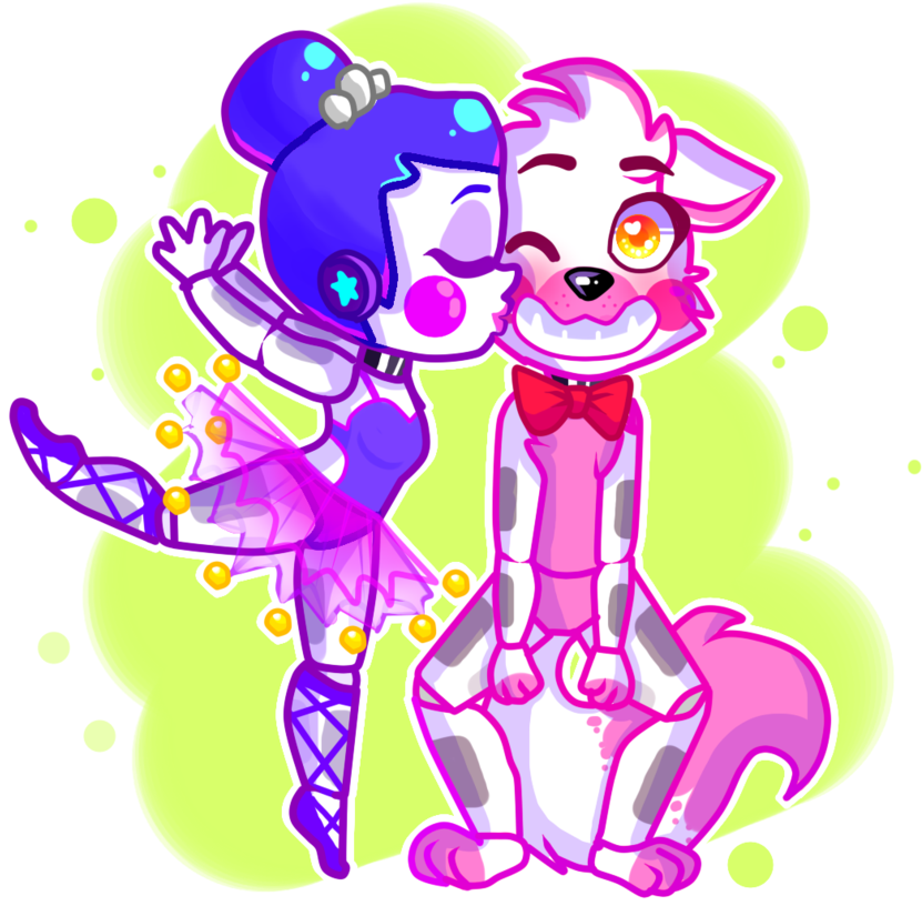 Kissy By Mad Scientist Kitten - Funtime Foxy X Ballora (922x866)