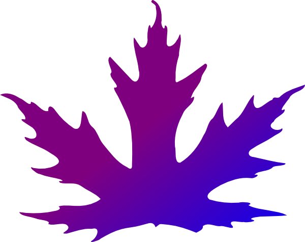Purple Maple Leaf Clipart (600x475)