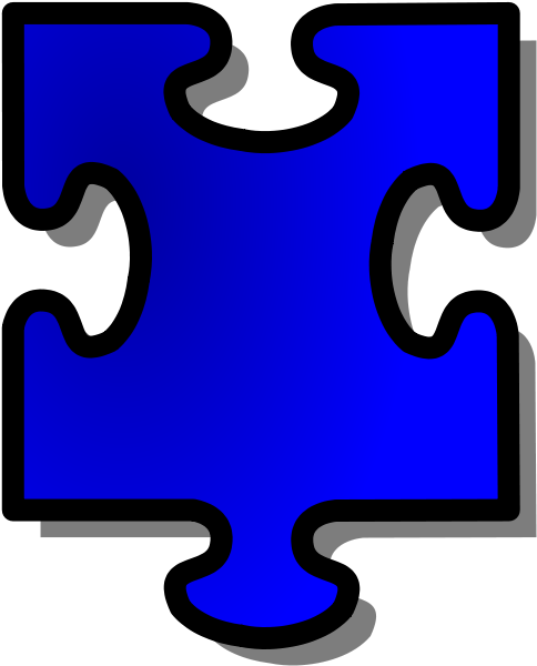 Free Vector Blue Jigsaw Piece Clip Art - Puzzle Pieces Clip Art (800x800)