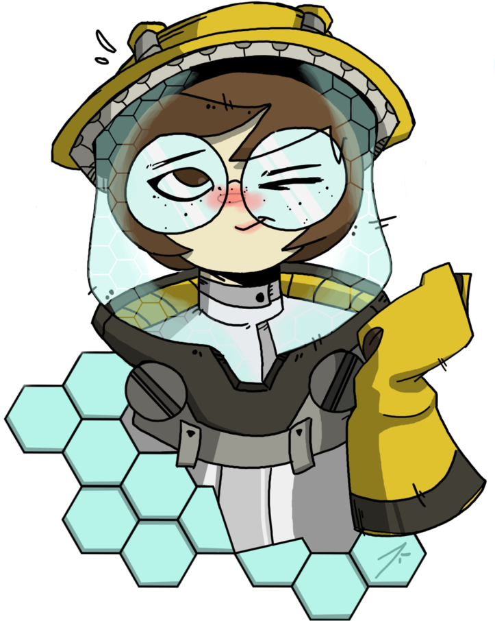 Mei [beekeeper] By Triggerhappyp0ny - Mei Overwatch Beekeeper Fanart (762x1048)
