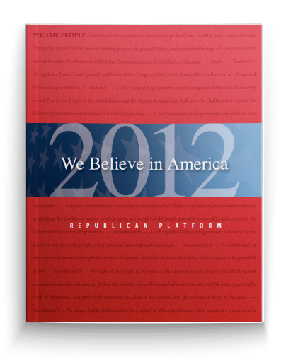 Republican Platform We Believe In America - Graphic Design (442x531)