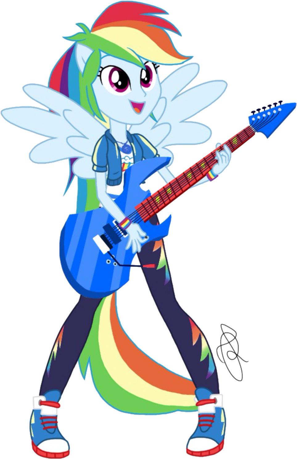 Mlp Eg - Rainbow Dash Equestria Girls Guitar (1024x1675)