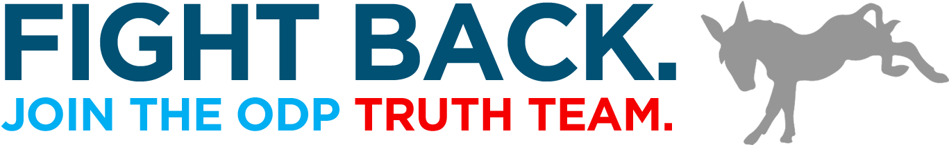 Join The Odp Truth Team With Democratic Party - Oval (1498x317)