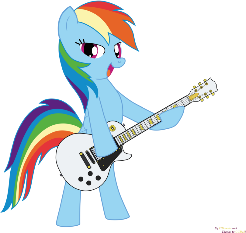 Rainbow Dash Guitar - Illustration (1024x768)