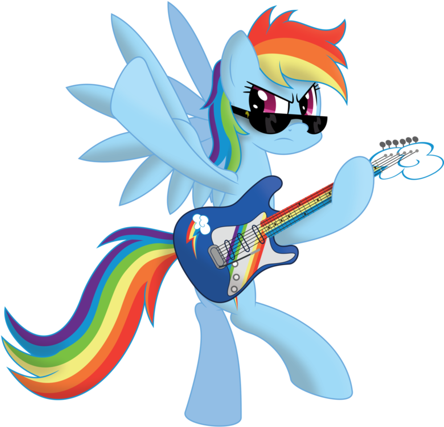 Enter Sandman [v2] By Mysteriouskaos On - Guitar Rainbow Dash Png (910x878)