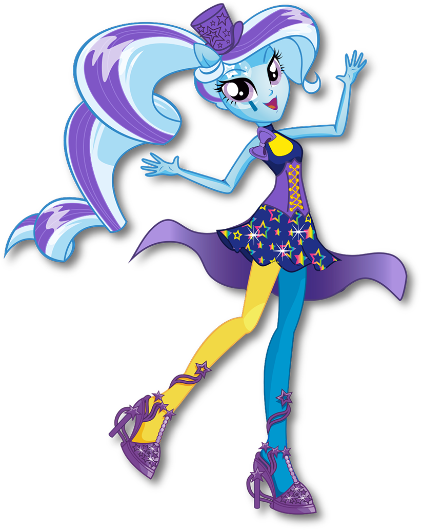 Trixie Rainbow Rocks Character Bio Art - Mlp Eg Trixie (823x1033)