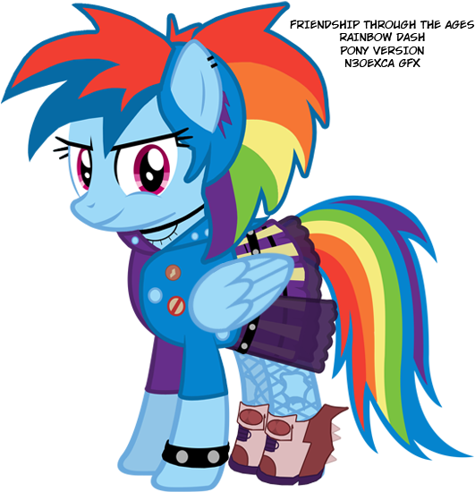 Rainbow Dash Playing Guitar Game - Friendship Carries On Through The Ages Pony (560x560)