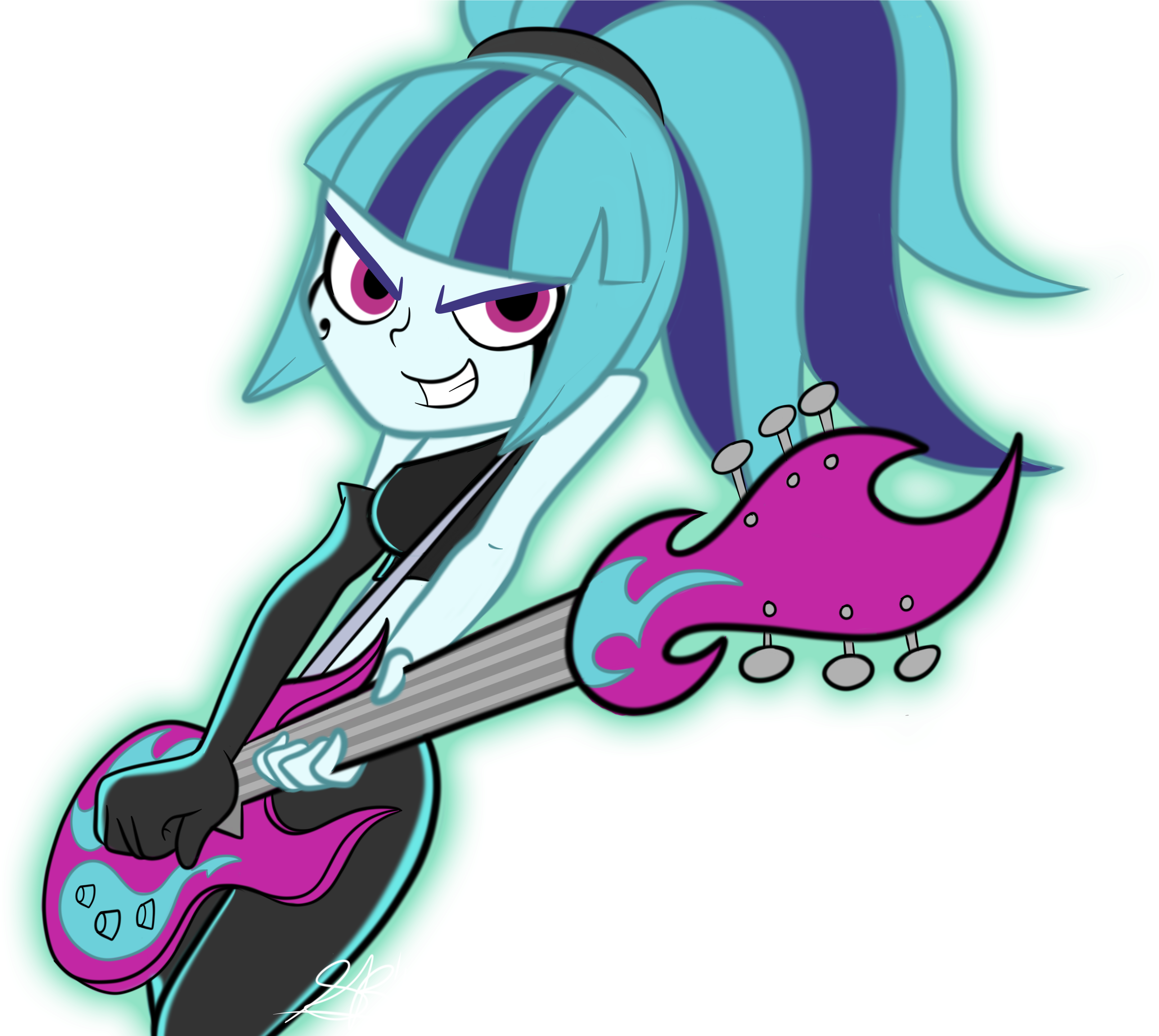 Mammal Pink Vertebrate Fictional Character Cartoon - Danny Phantom Ember Guitar (5238x3913)
