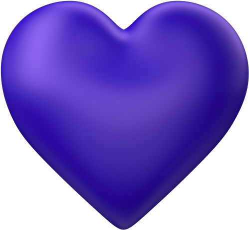 Crayon Clipart Indigo - Purple Heart No Background (640x480)