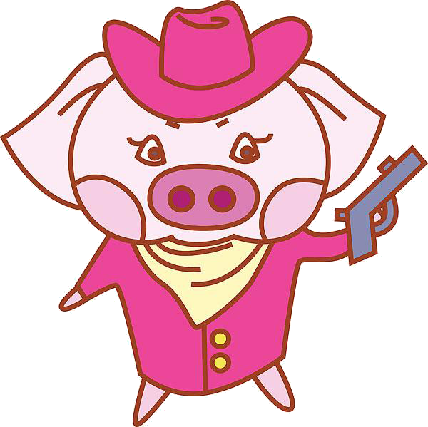 Domestic Pig Cartoon - Domestic Pig Cartoon (600x599)