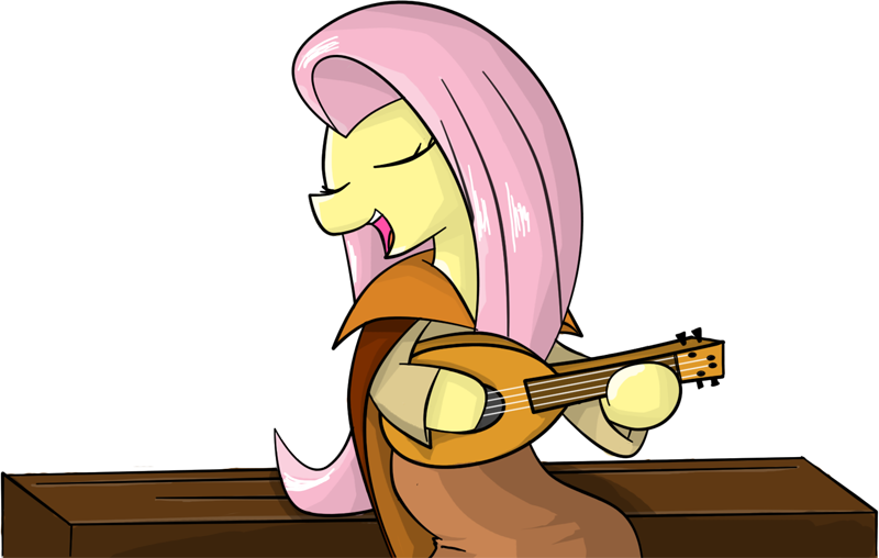 Fluttershy The Bard By Thewormouroboros - Cartoon (800x508)