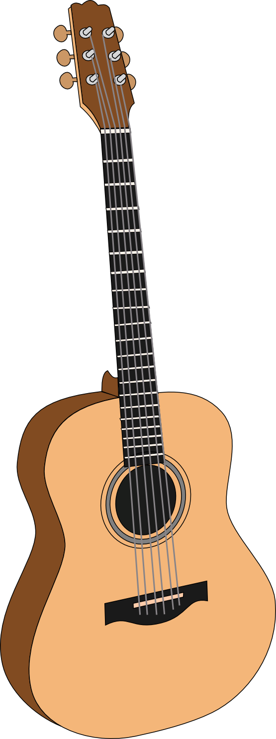 Free Guitar Clipart Image - Faith Saturn Dreadnought Acoustic Guitar, Hi Gloss (555x1485)