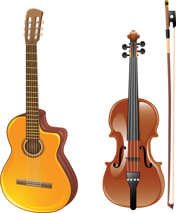 Free Guitar Images 7, Buy Clip Art - Violin Sticker (597x720)