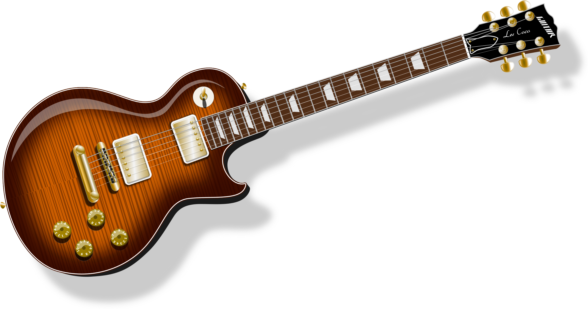 Guitar With Flametopfinish - Guitar With Flametopfinish (2400x1278)